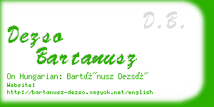 dezso bartanusz business card